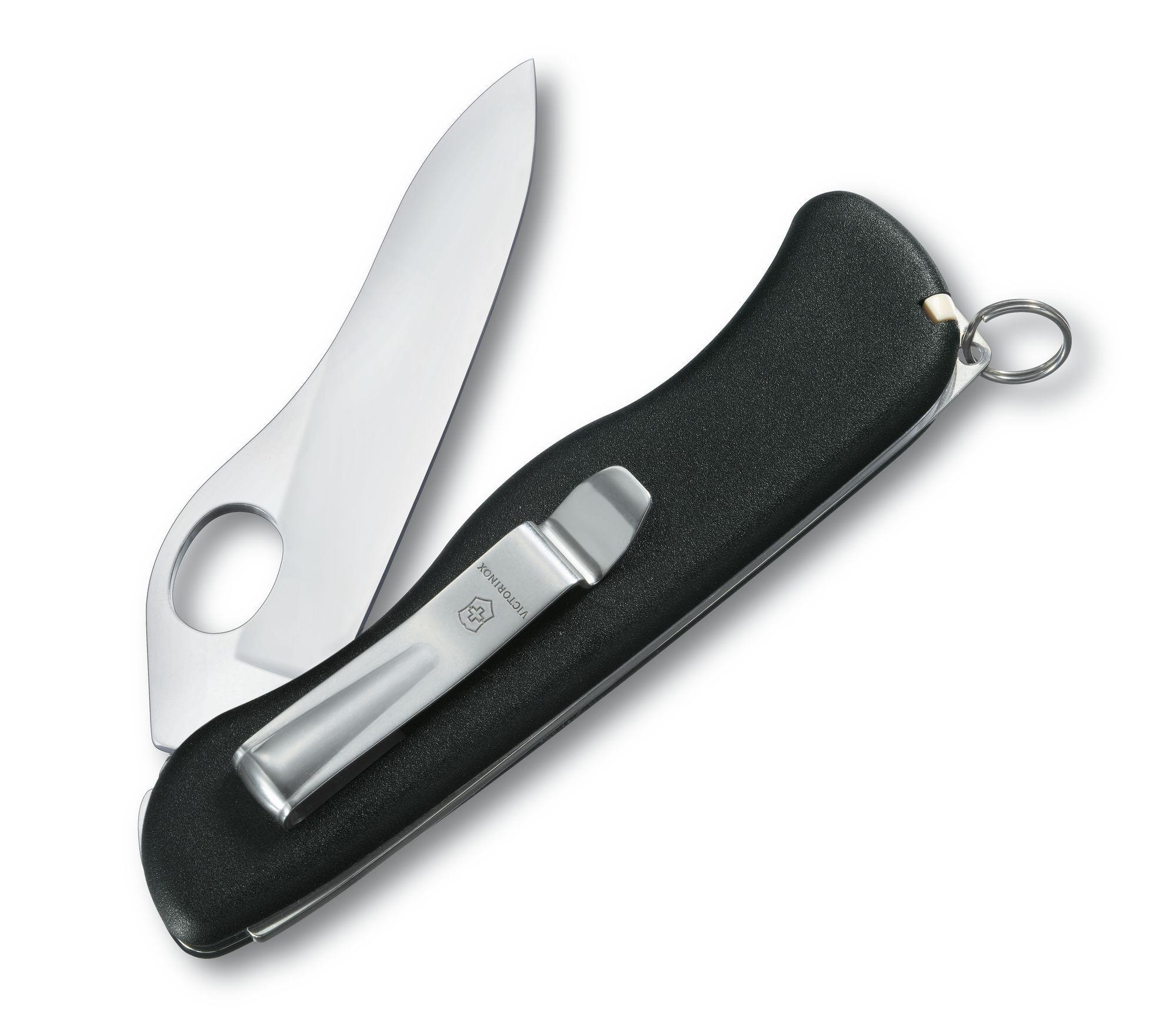 Dụng Cụ Đa Năng VICTORINOX - 111mm - Onehand Sentinel Clip Black (Lưỡi Thẳng Màu Trắng)