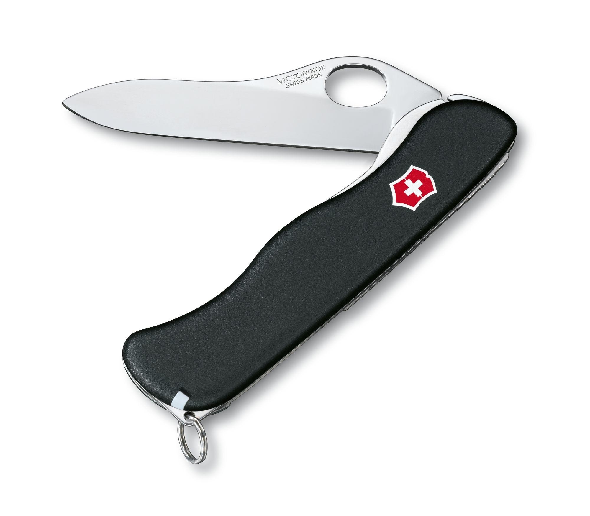 Dụng Cụ Đa Năng VICTORINOX - 111mm - Onehand Sentinel Clip Black (Lưỡi Thẳng Màu Trắng)