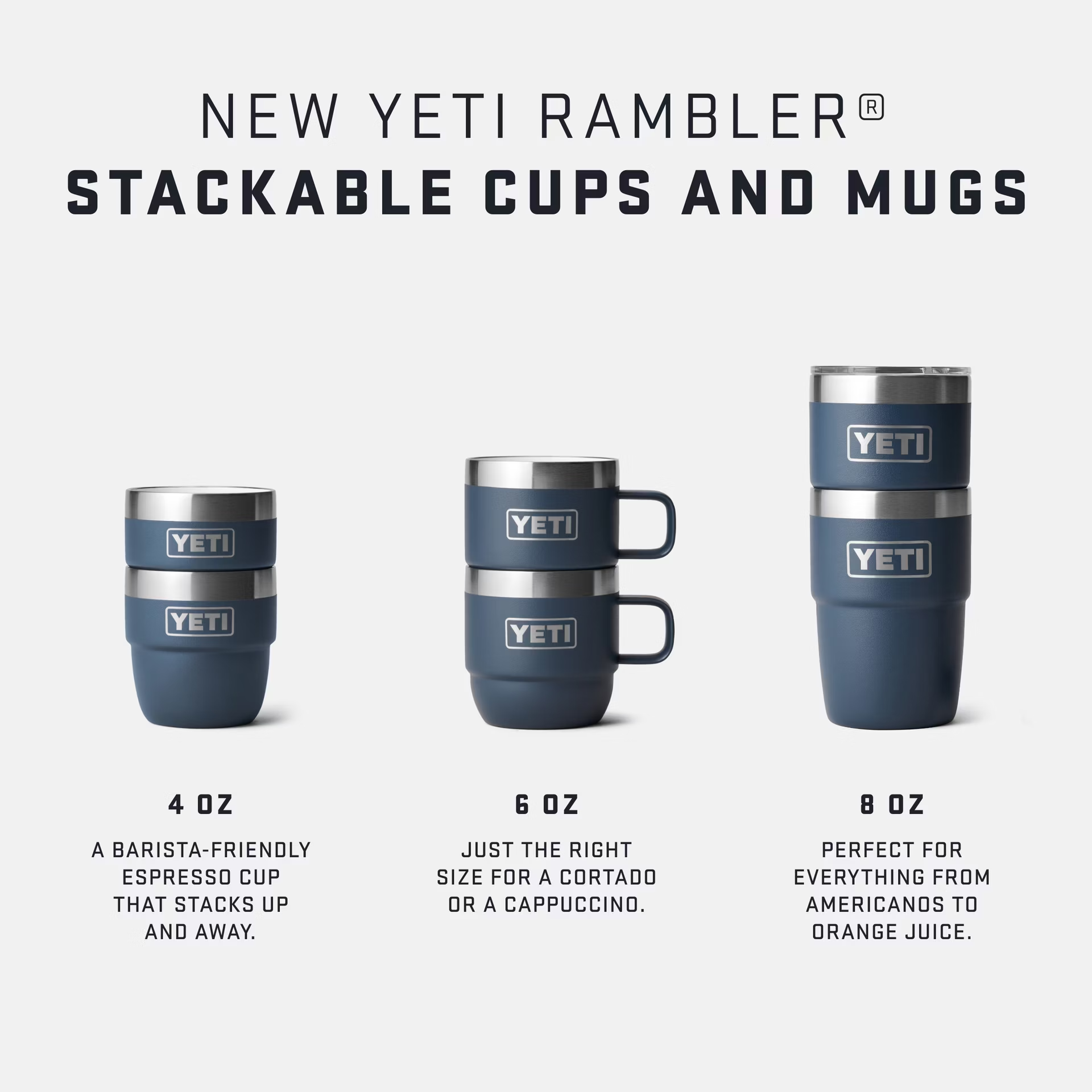 Bộ 2 Cốc Giữ Nhiệt Yeti Rambler Stackable Cup 4oz | 118ml (Màu Seafoam)