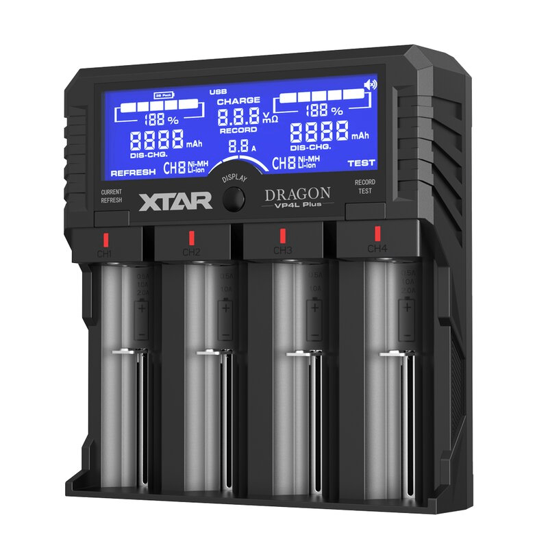 Sạc pin đa năng Xtar Dragon VP4L Plus (4 khe sạc)