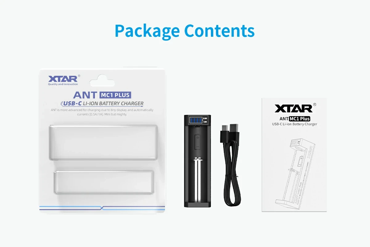 Sạc Pin đa năng XTAR MC1 Plus (1 Khe Sạc) - cổng Type-C