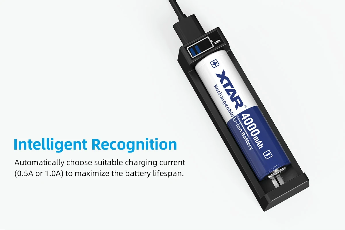 Sạc Pin đa năng XTAR MC1 Plus (1 Khe Sạc) - cổng Type-C