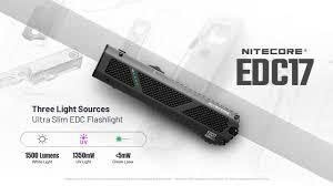 Đèn pin NITECORE EDC17 (1500 Lumens) - tích hợp Laser xanh lá, UV