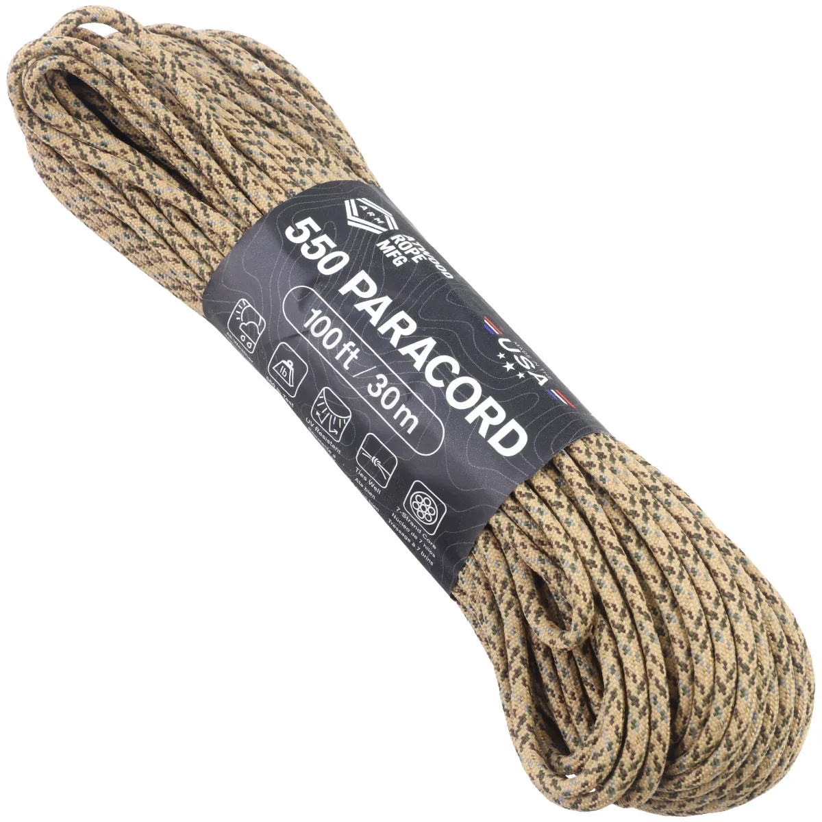 Atwood Rope - Dây Paracord 550lbs cuộn 30m màu Desert
