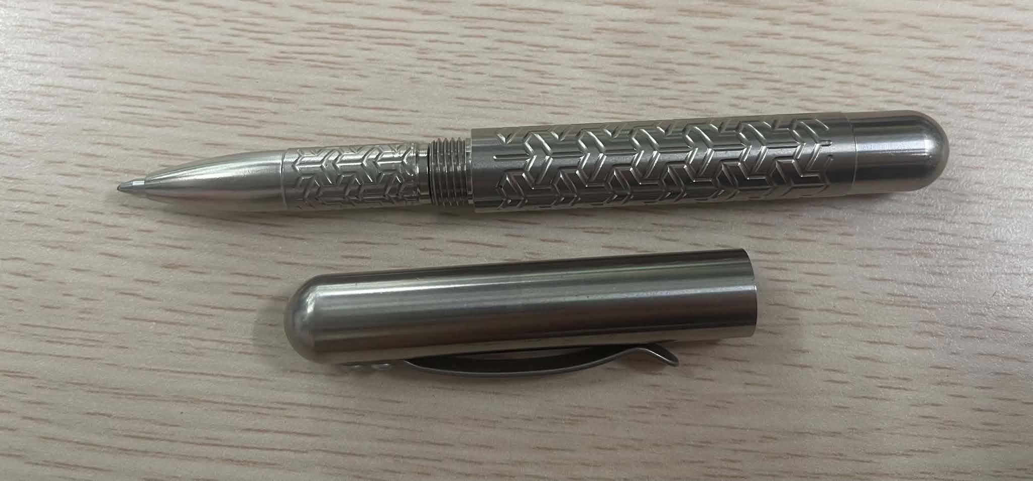 Bút Titanium Pen - Họa tiết vân cắt CNC
