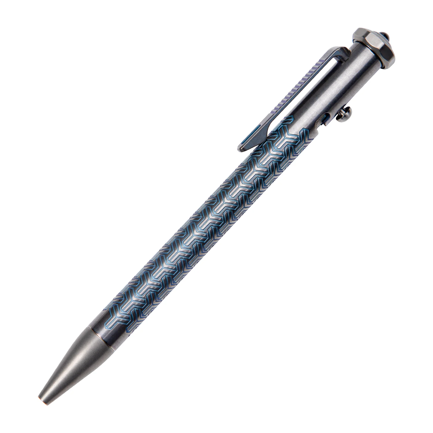 Bút Titanium Tactical Tacray TR- (Đầu con quay - Thân màu xanh)