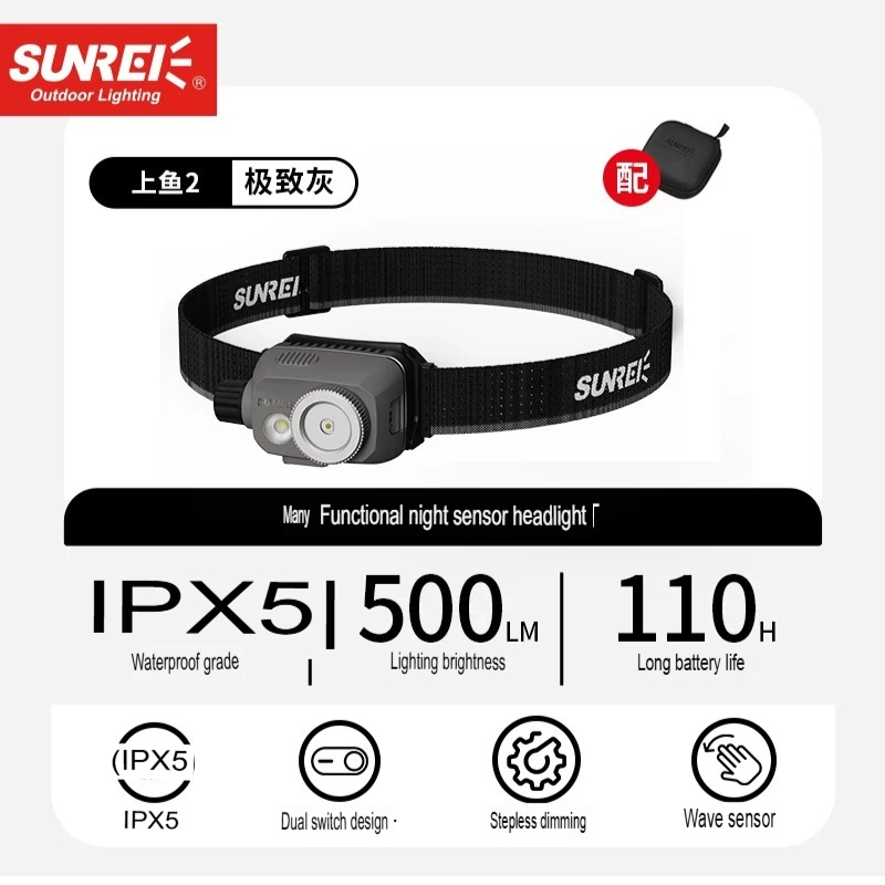 Đèn pin đội đầu có Zoom - Sunrei Poseidon 2 (500 Lumens, 225m)