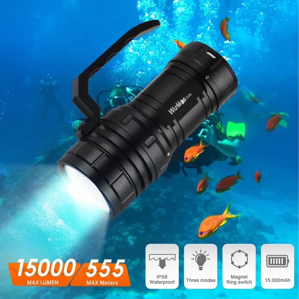 Đèn Pin Lặn Wurkkos DL06 - 15.000 Lumens