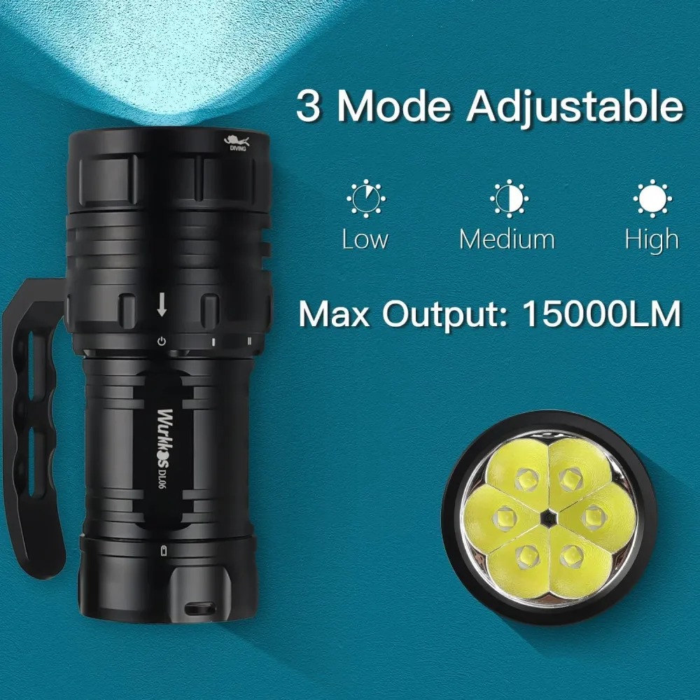 Đèn Pin Lặn Wurkkos DL06 - 15.000 Lumens