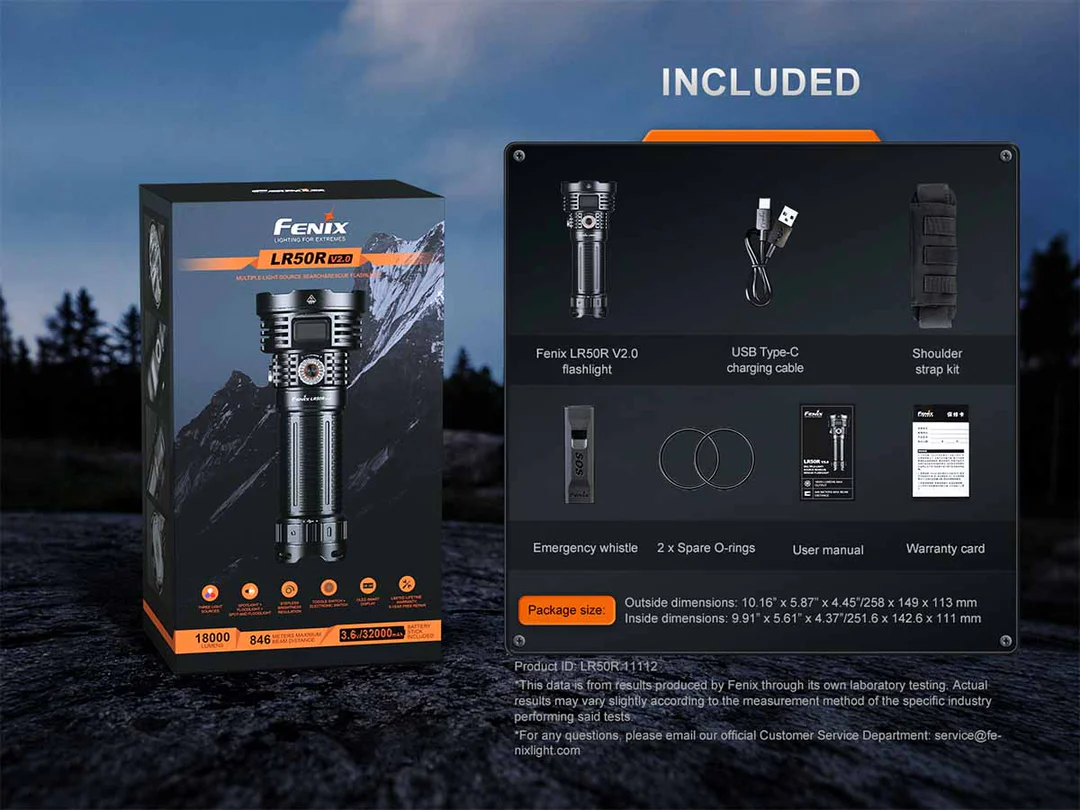 Đèn pin FENIX LR50R V2.0 (18000 Lumens)