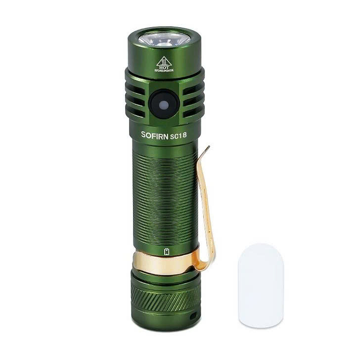 Đèn pin SOFIRN SC18 (1800 lumens, sạc Type-C) - màu Green