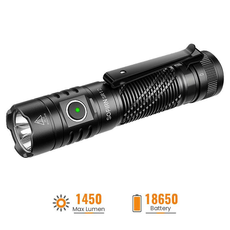 Đèn pin SOFIRN SR12 (1450 Lumens, chiếu xa 400 mét)
