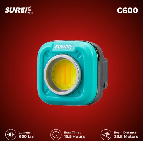 Đèn pin đa năng SUNREI C600 (600 Lumens) - màu xanh (Blue)