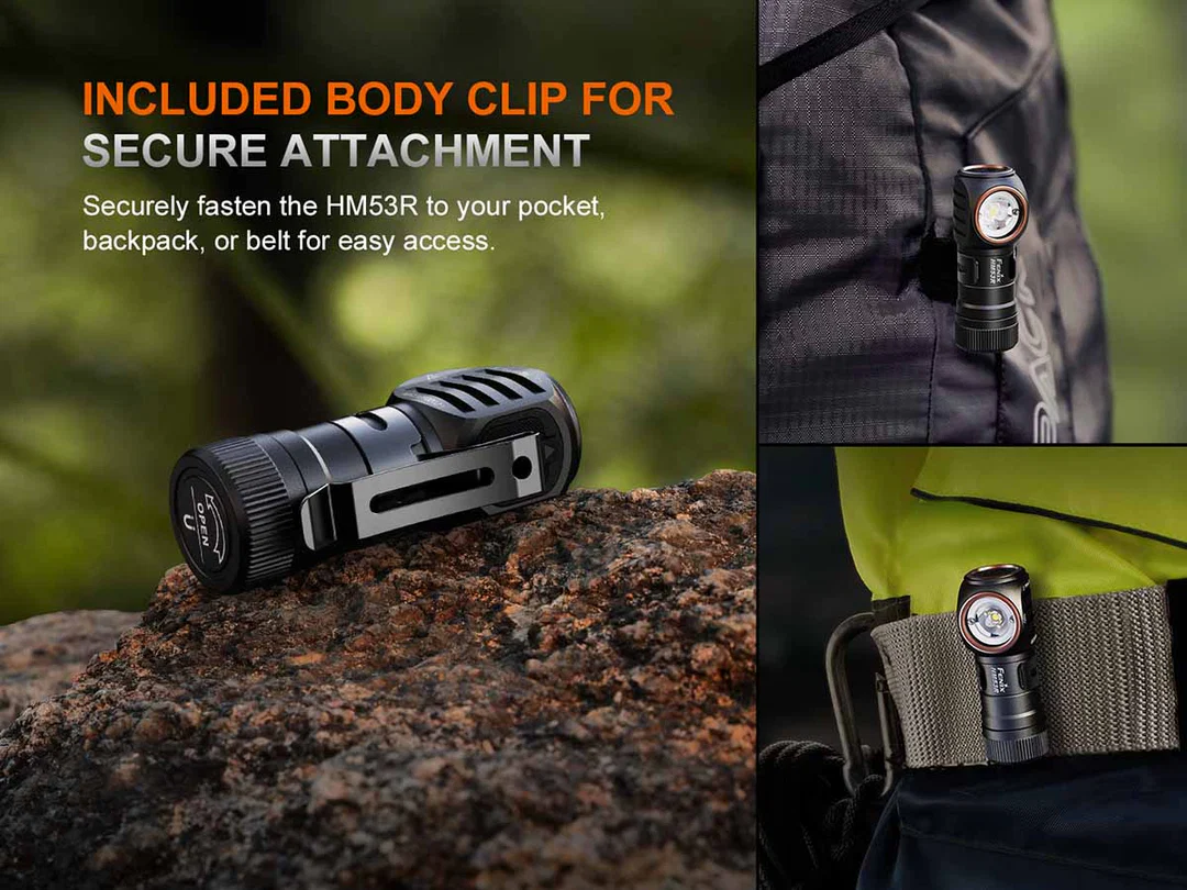 Đèn pin đội đầu FENIX HM53R (1200 Lumens) - Black
