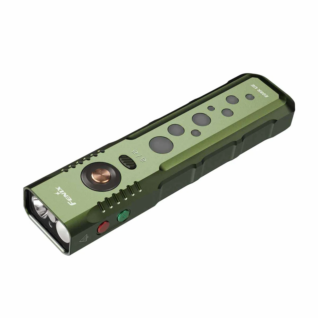 Đèn pin thân dẹt Fenix E08R UE (1600 Lumens) - tích hợp Laser xanh lá, Led đỏ