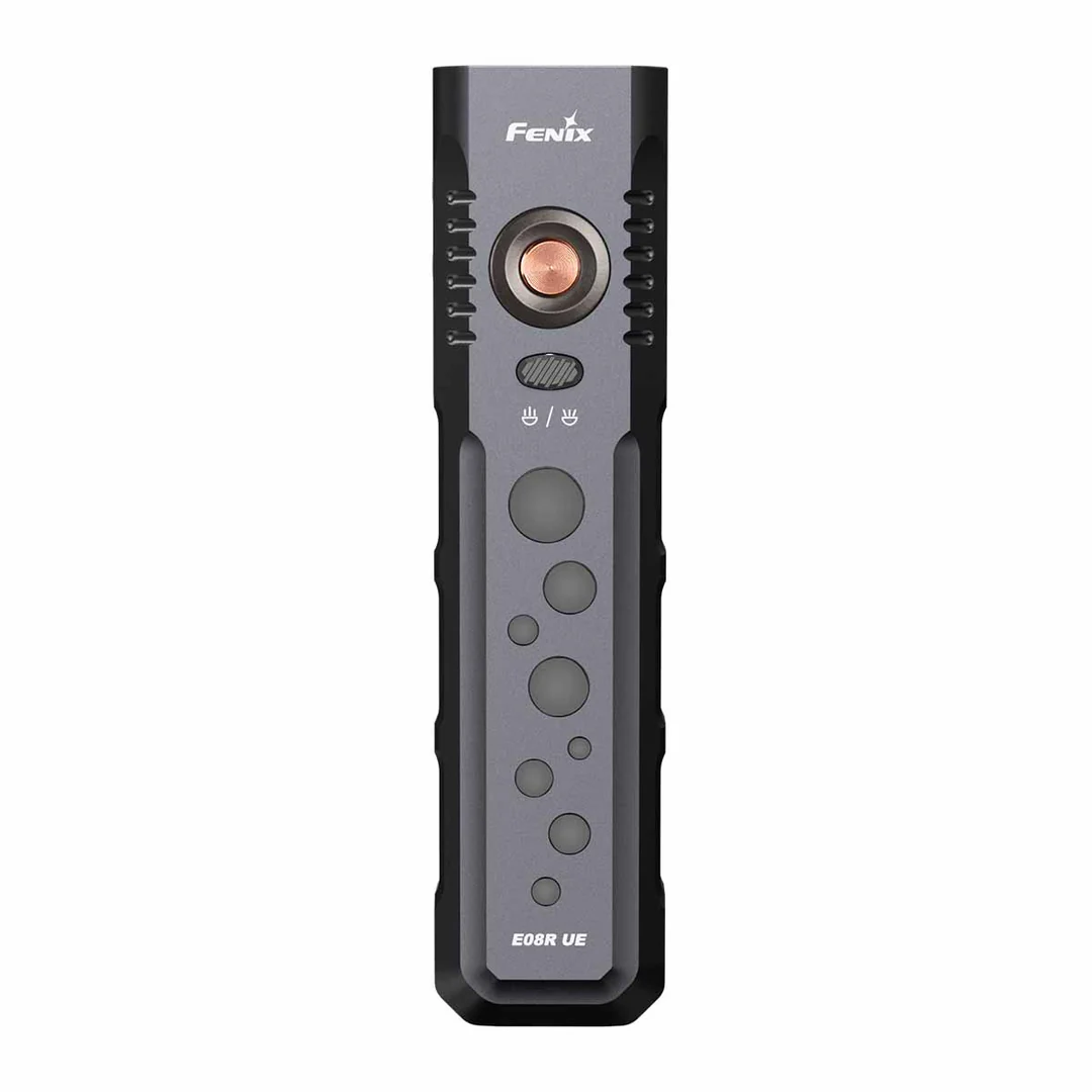 Đèn pin thân dẹt Fenix E08R UE (1600 Lumens) - tích hợp Laser xanh lá, Led đỏ