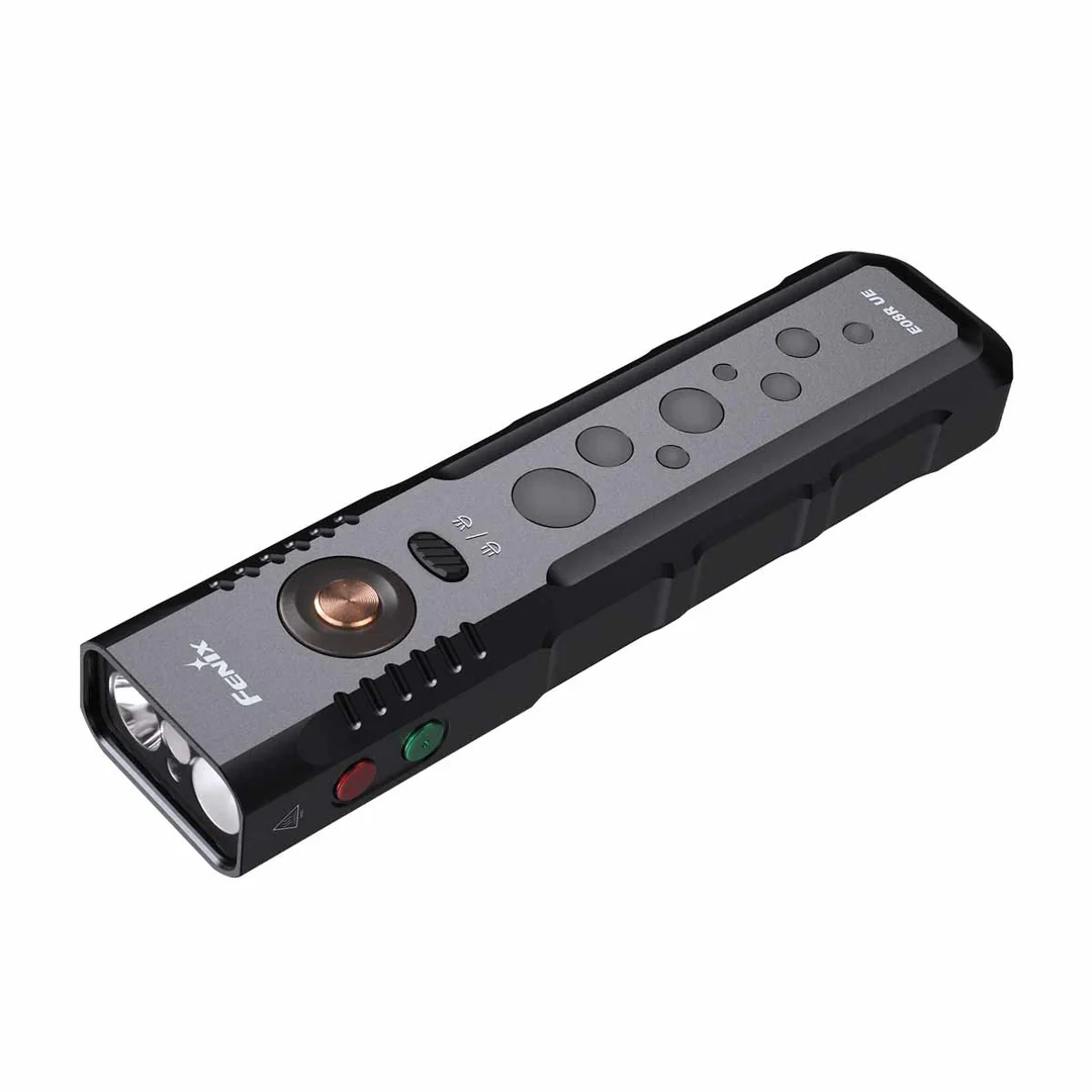 Đèn pin thân dẹt Fenix E08R UE (1600 Lumens) - tích hợp Laser xanh lá, Led đỏ