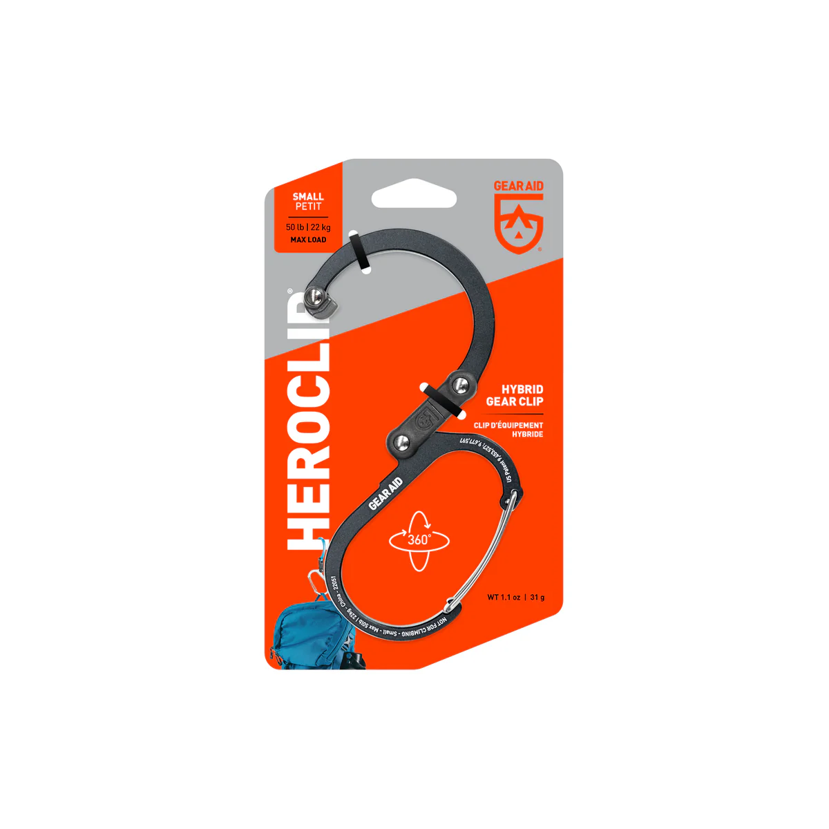 Móc treo đa năng Heroclip Small – Màu đen (Black)