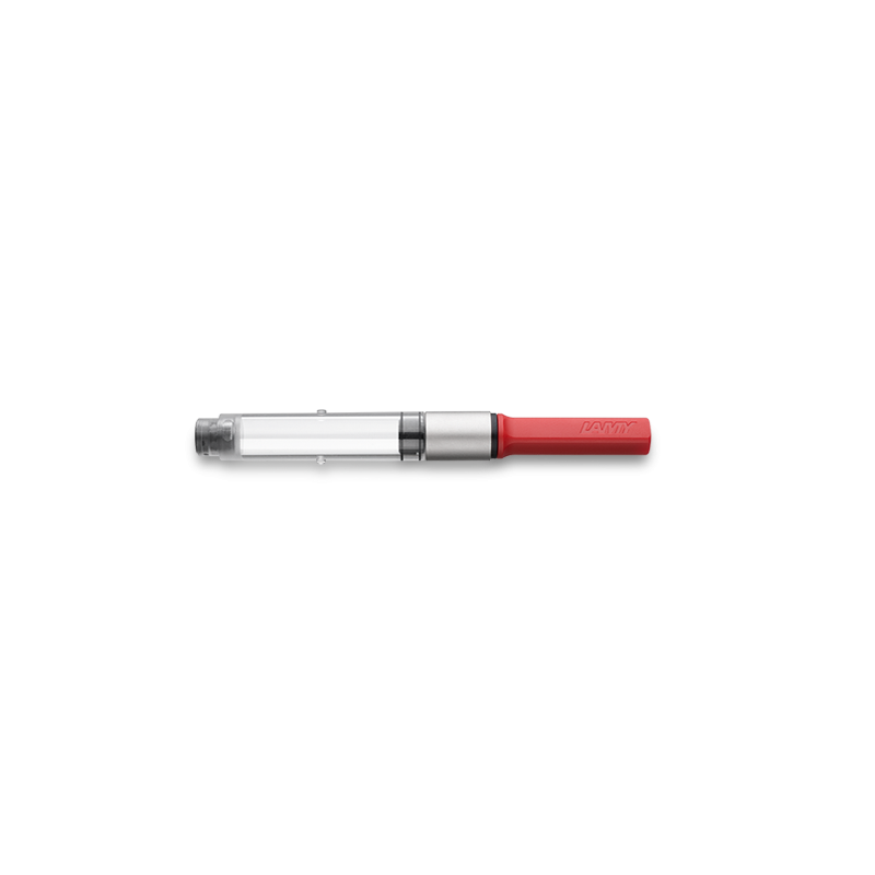 LZ28 - Ống mực bơm nhiều lần Lamy (Piston màu đỏ + Thân bạc + có 2 mấu - Dùng cho ABC, Safari, Vista, Joy, Al-Star, Nexx, LX)