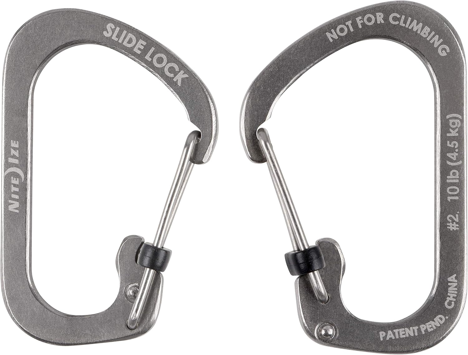 Nite Ize - Móc khóa CSL2-11-R6 - Slidelock Size #2 Carabiner (Thép không gỉ)