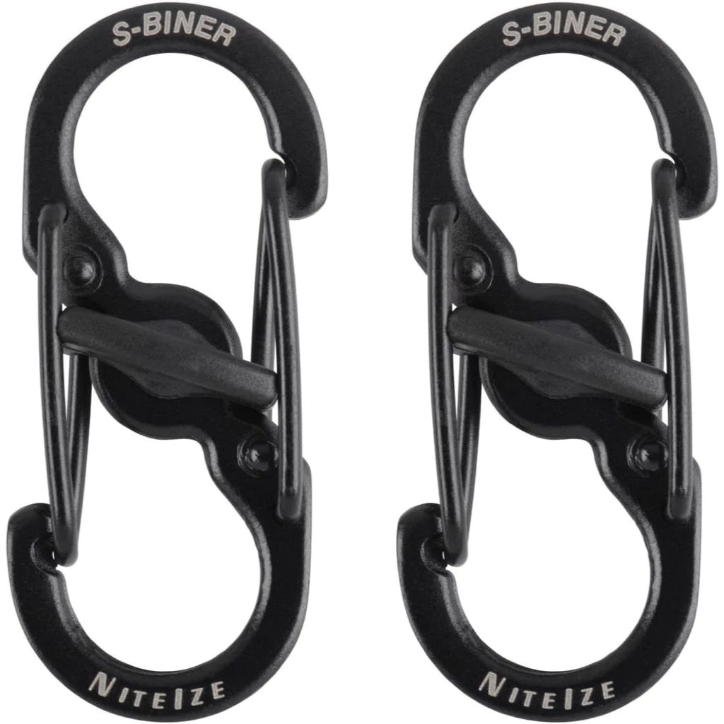 Nite Ize - Móc khóa LSBM-01-2R3 - S-Biner Microlock pack 2 (Thép đen Black Oxit)