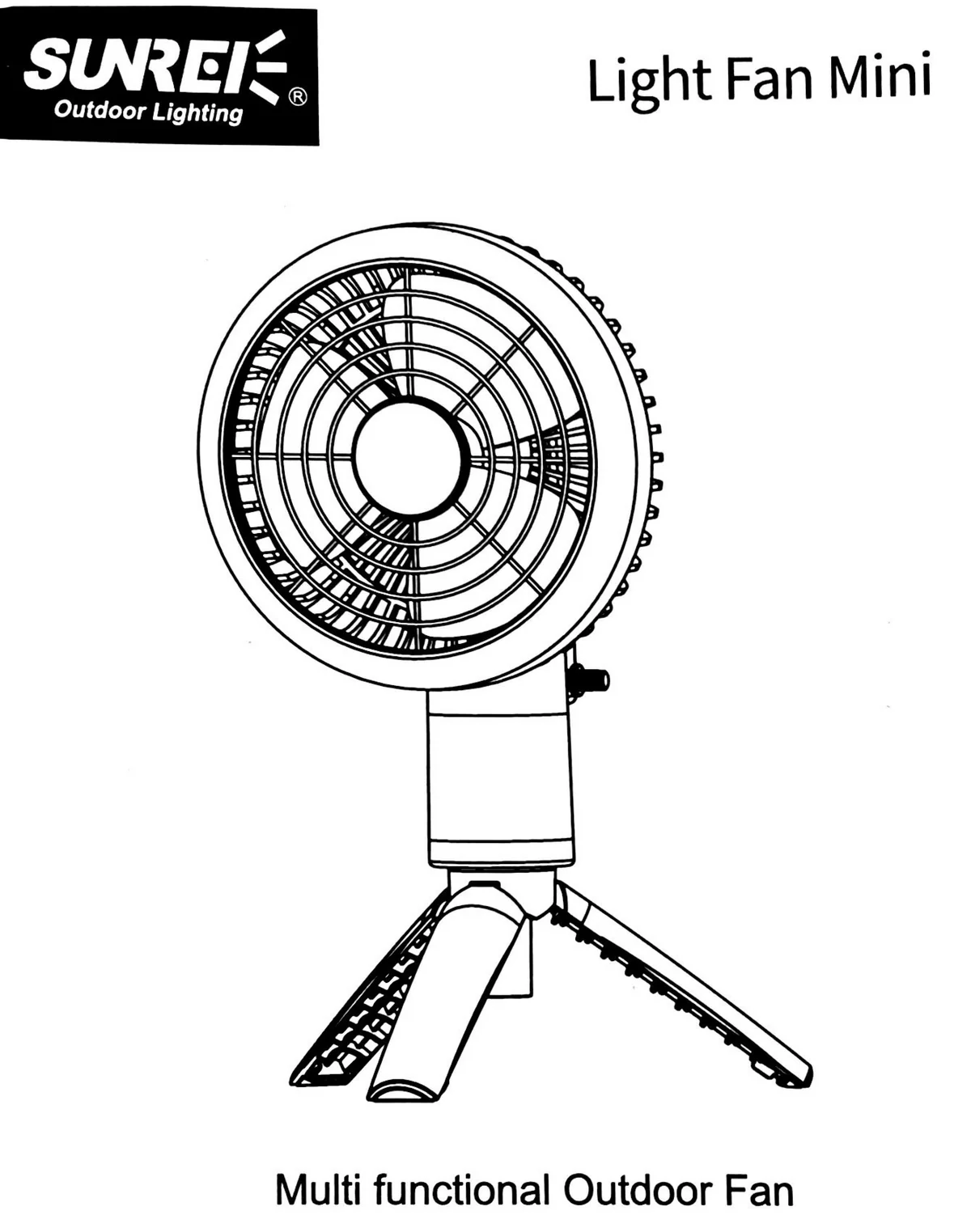 Quạt - Sunrei Light Fan Mini - Màu xanh (green)