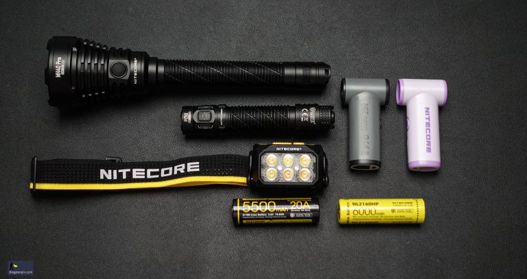 Quạt phản lực cầm tay - Nitecore NEF Nano (màu xám) - siêu nhẹ, pin 2000mAh, cổng Type-C