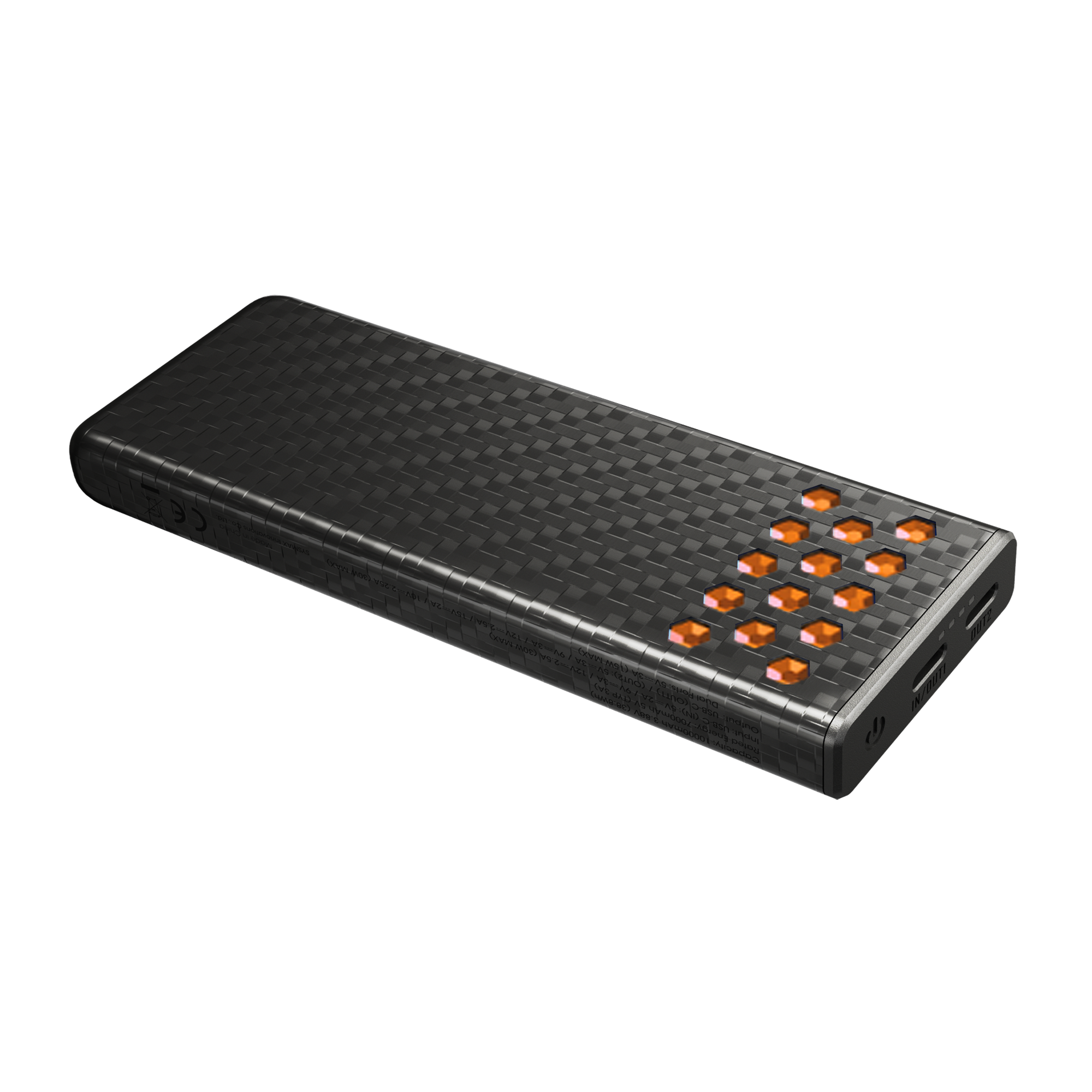 Sạc dự phòng Nitecore CARBO 10000 Gen2 (màu cam) - Vỏ carbon, 30W, chống nước IPX8