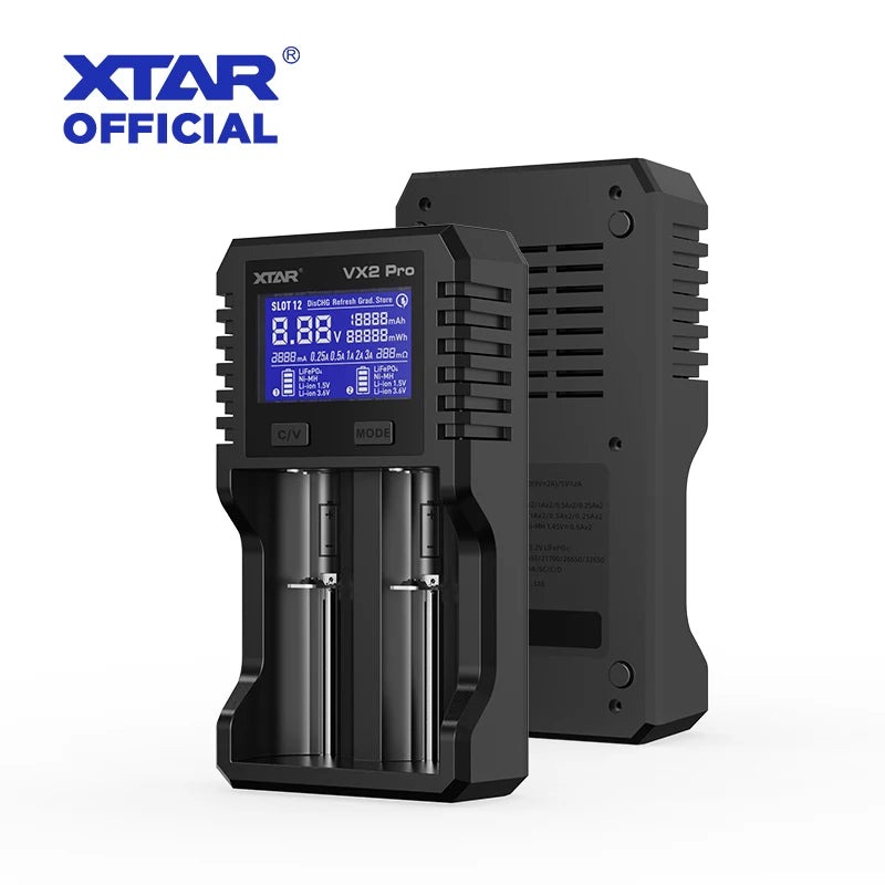 Sạc pin đa năng Xtar VX2 Pro (Kèm củ sạc PD 20W)