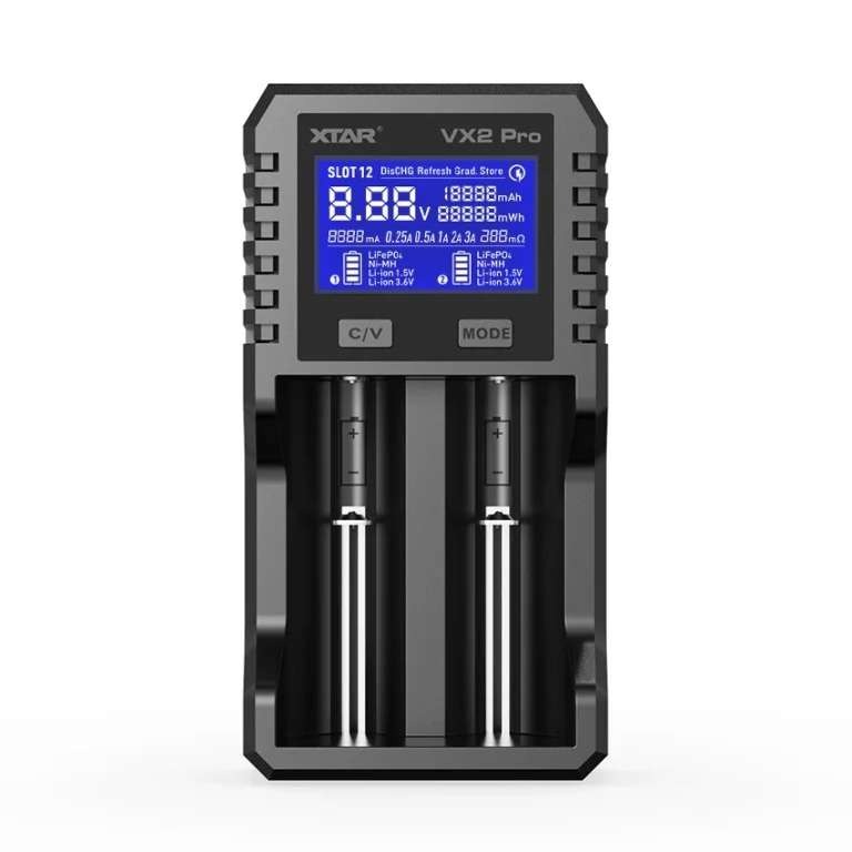 Sạc pin đa năng Xtar VX2 Pro (Kèm củ sạc PD 20W)