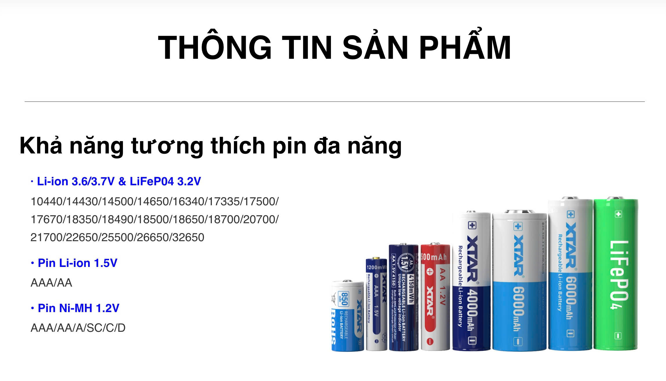 Sạc pin đa năng Xtar VX4 V2 (with adapter)