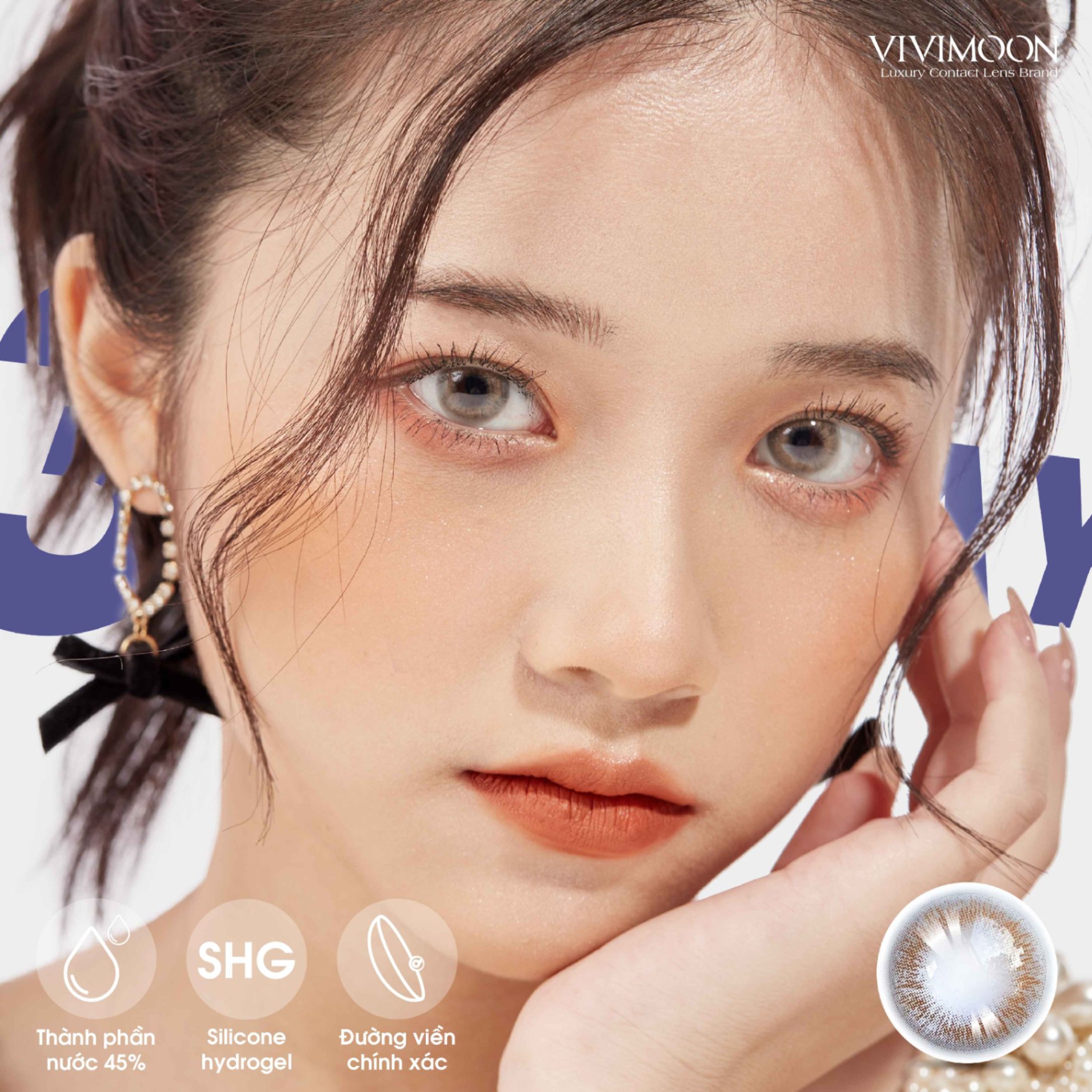 Lens nâu xám - Lựa chọn của cô nàng quý phái, yêu kiều