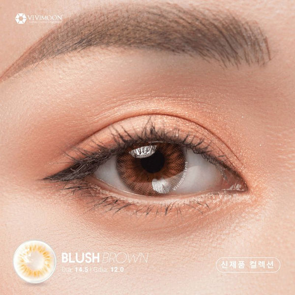 mẫu lens màu nâu tây Blush Brown