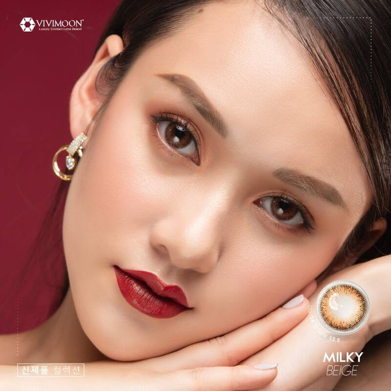 lens milky beige