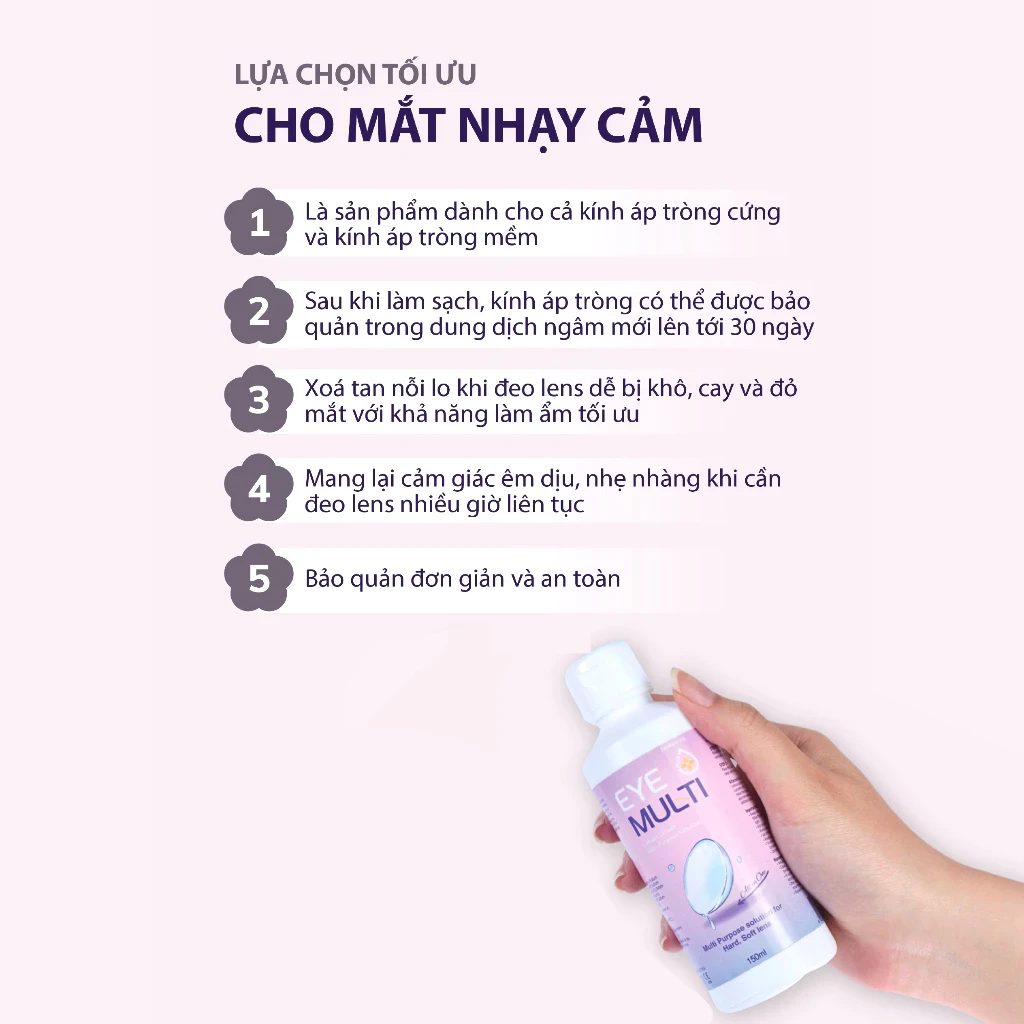 Dung dịch ngâm, bảo quản kính áp tròng EYE PLUS MULTI SOLUTION