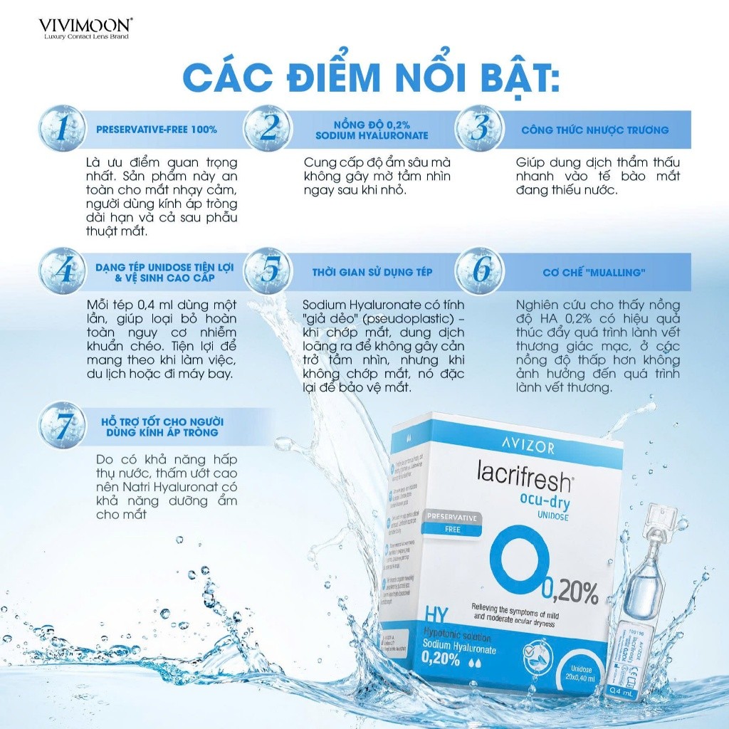 Combo 5 tép dung dịch nhỏ mắt Avizor