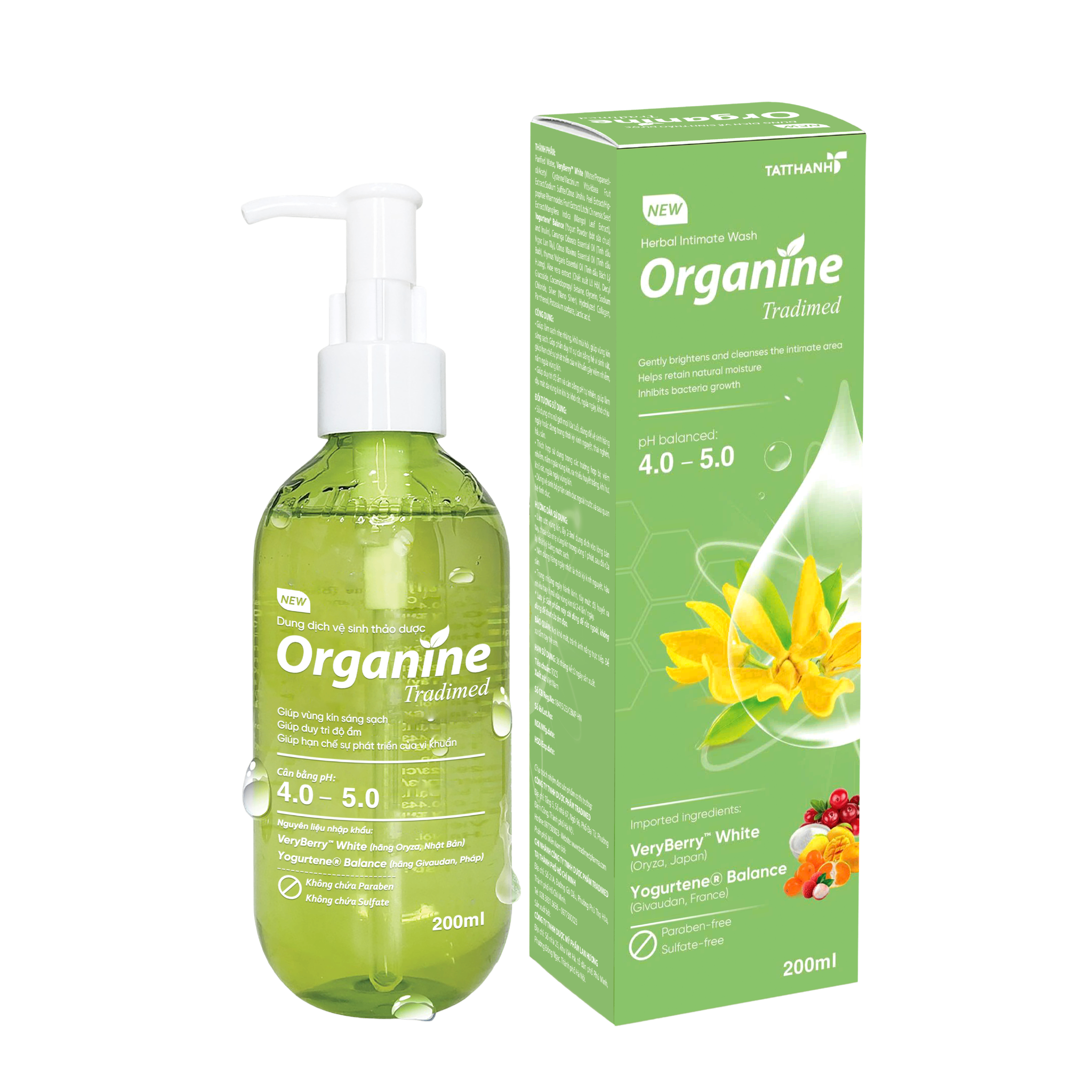 Dung dịch vệ sinh thảo dược Organine Tradimed 200ml
