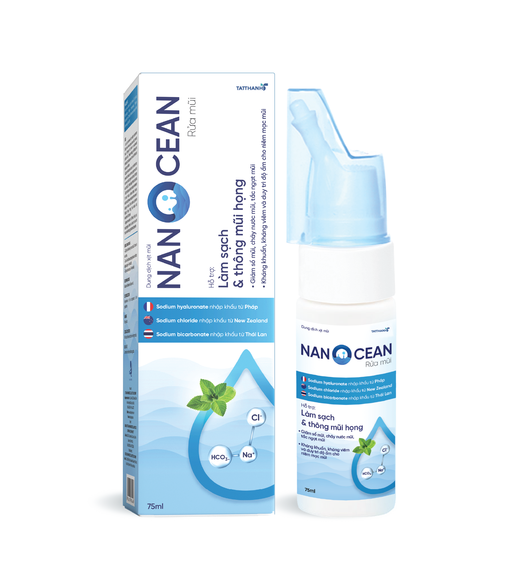 Dung dịch xịt mũi NANOCEAN rửa mũi