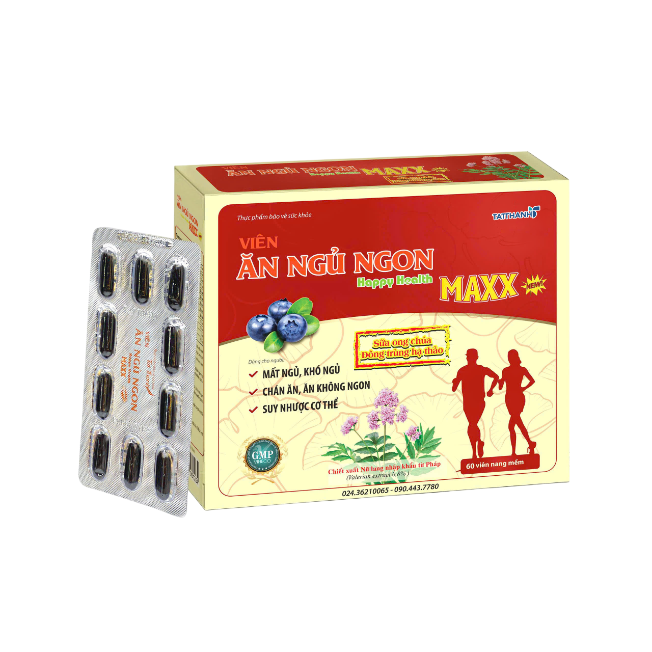 TPBVSK Viên ăn ngủ ngon Happy Health Maxx New (Hộp 60 viên)