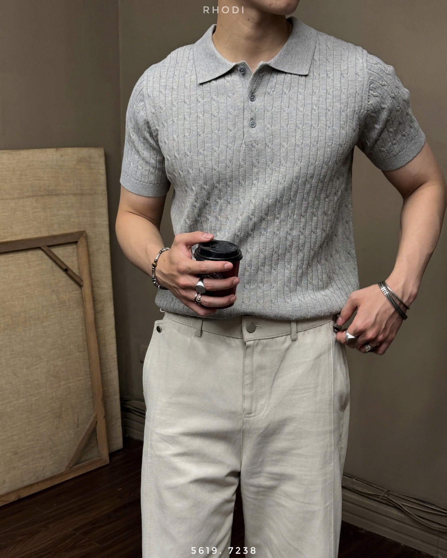 Polo 3 cúc thừng 5619 XT