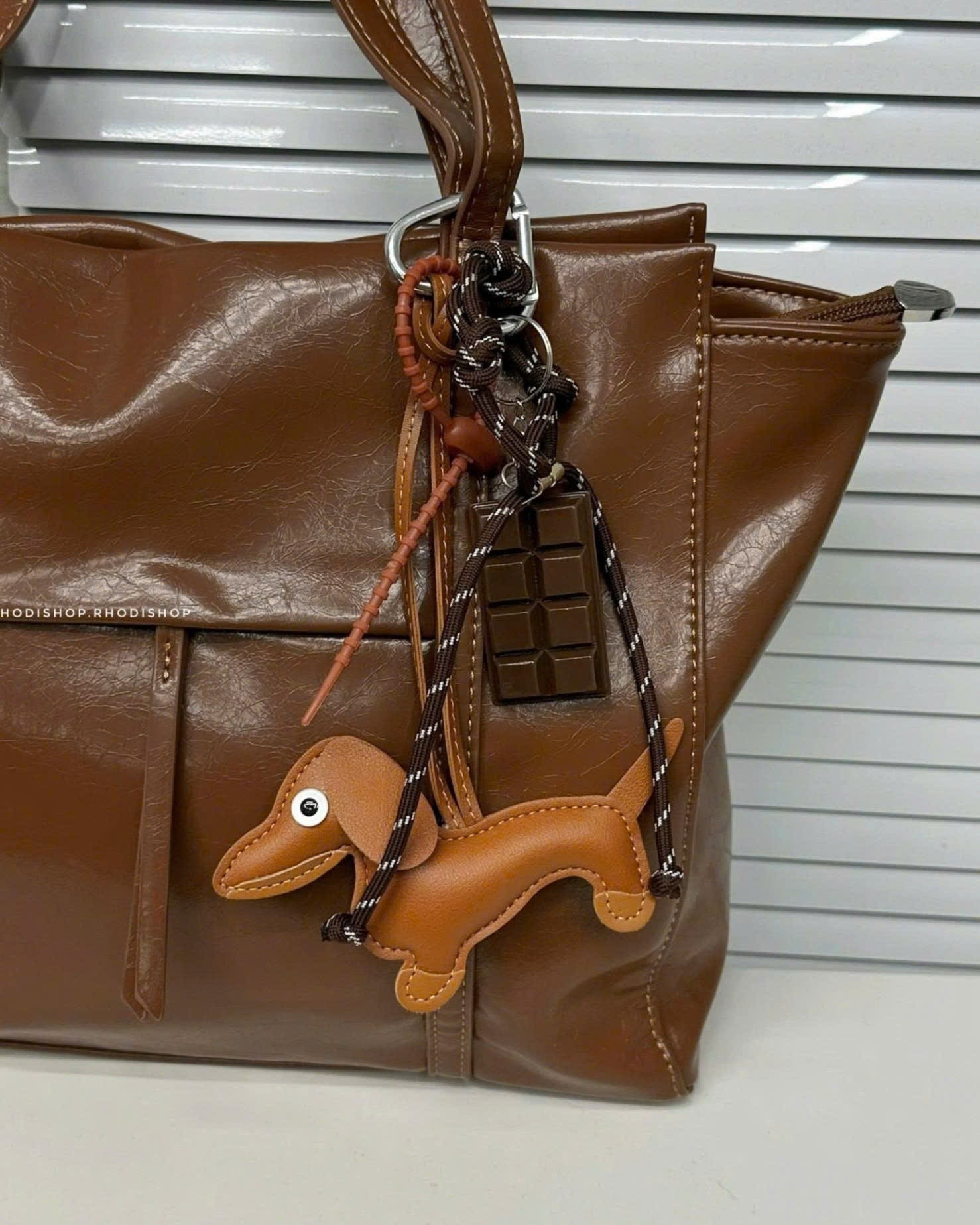 Móc keybag 2557 chó nâu choco