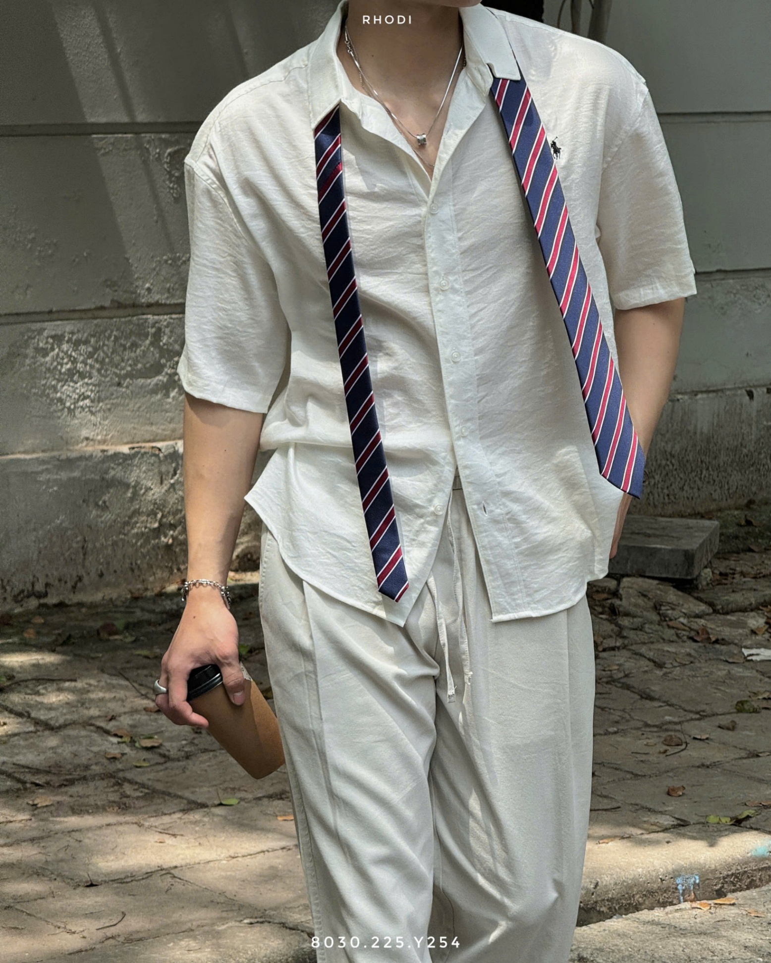Caravat Y254 - ĐỎ SỌC