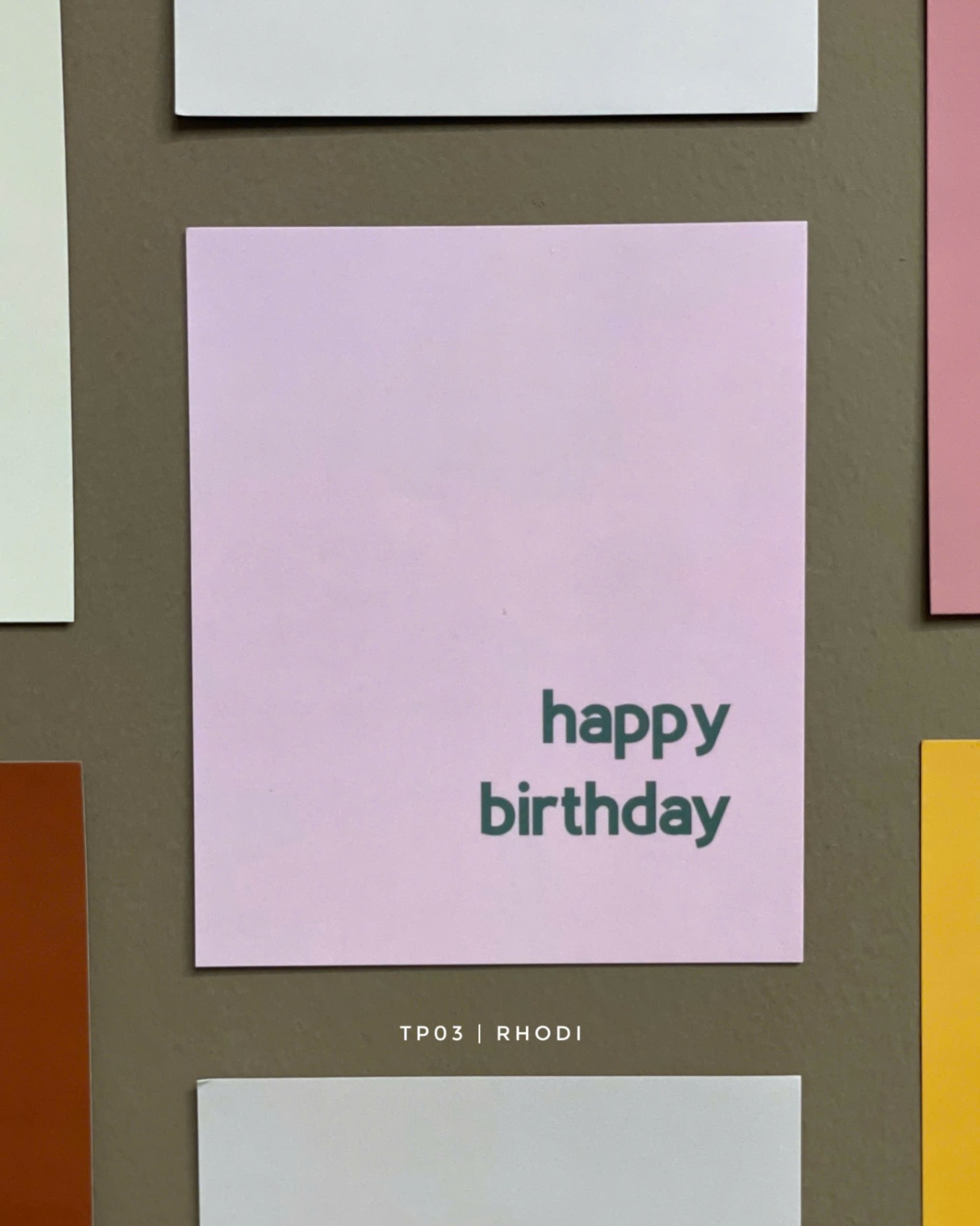 Thiệp TP03 HPBD - HỒNG RÊU