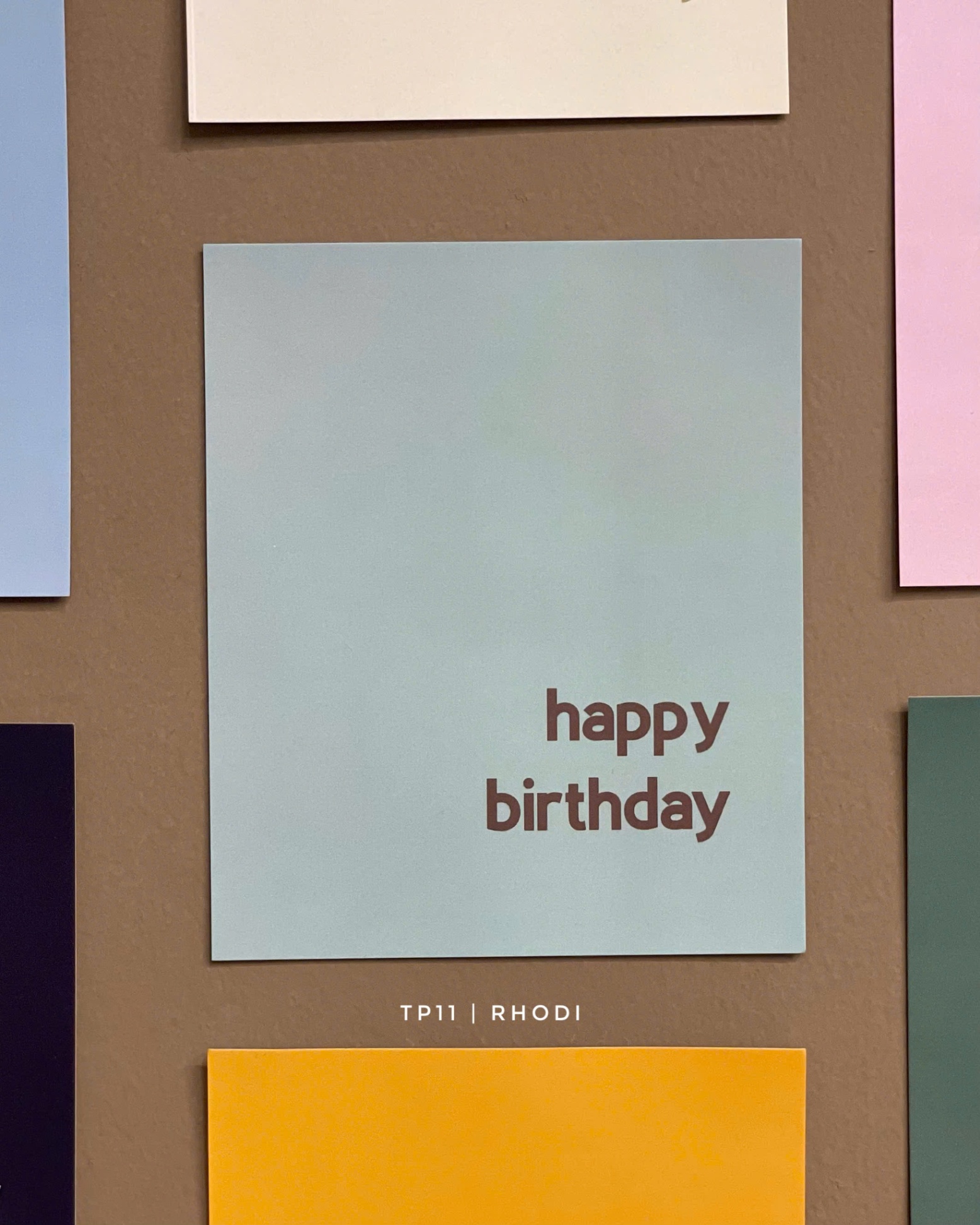 Thiệp TP11 HPBD - MINT NÂU