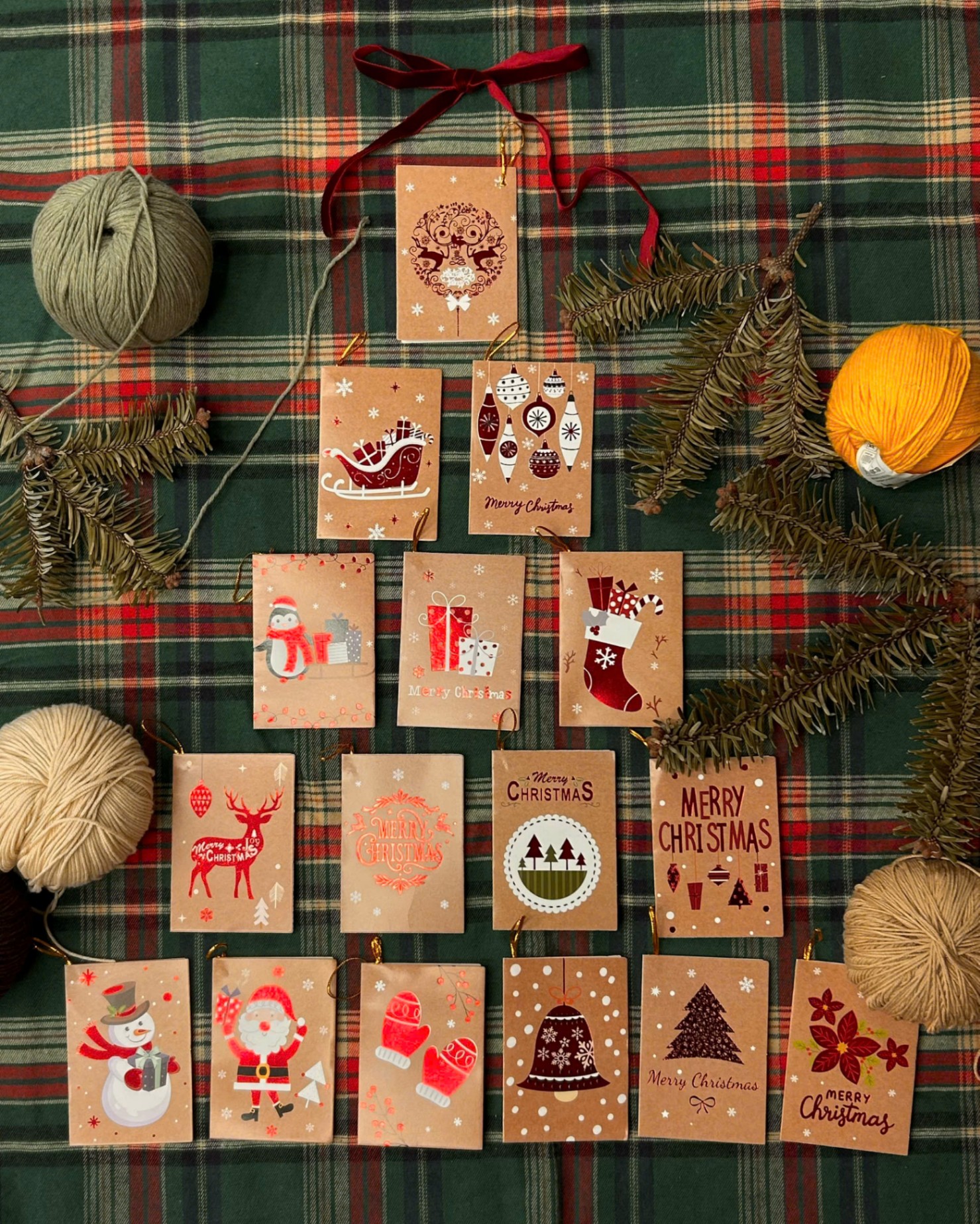 Thiệp TP63 - xmas mini NÂU
