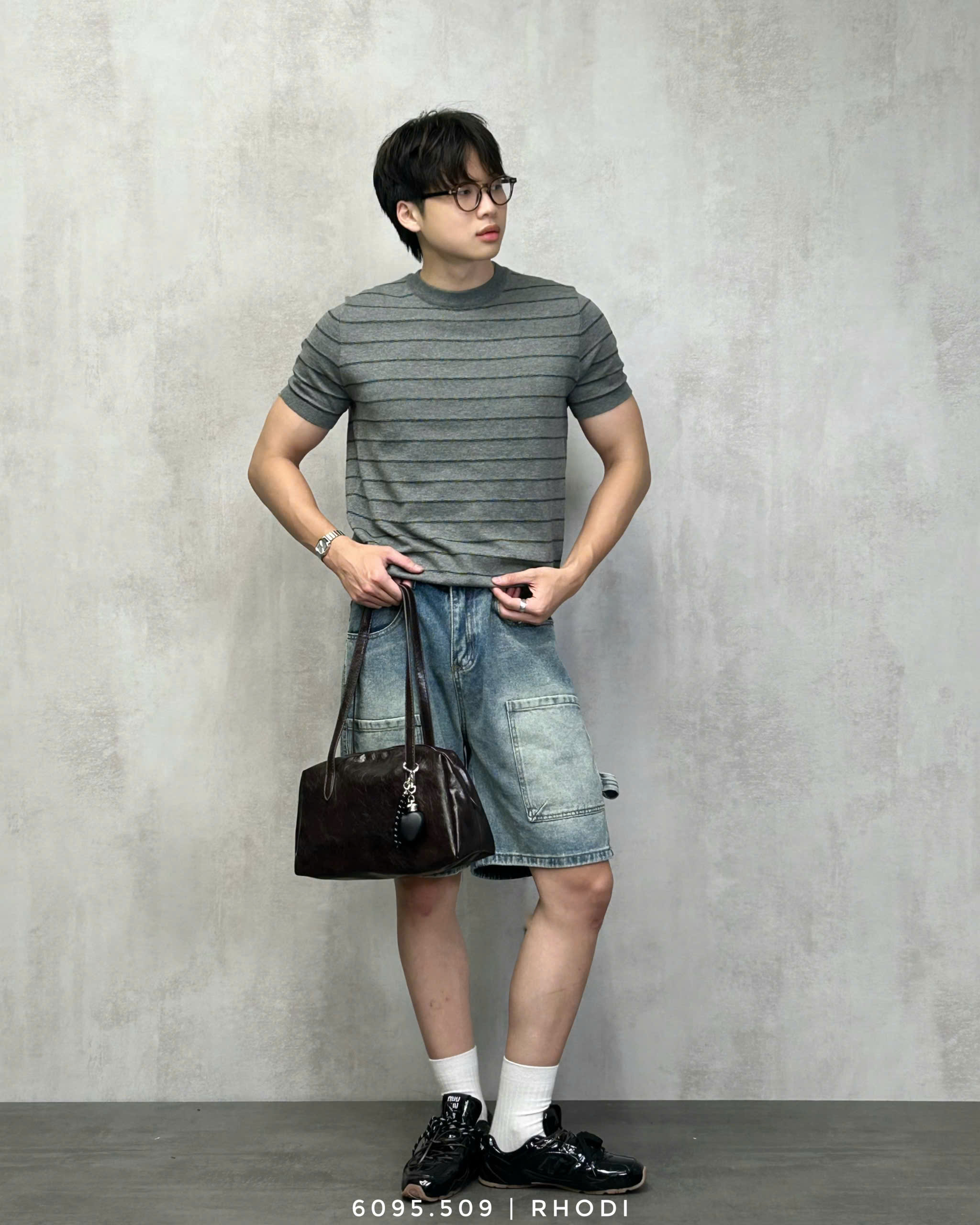 Pull kẻ dệt.kim 6095 XT