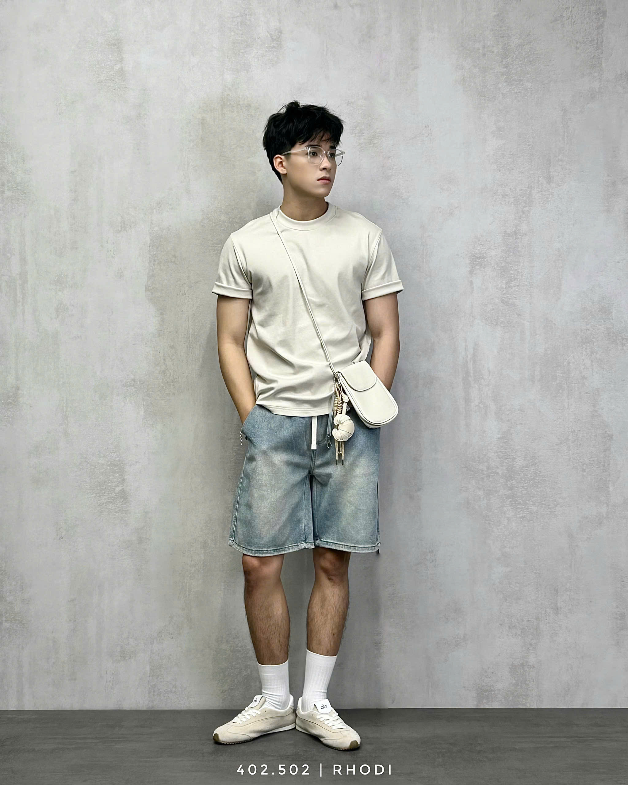 Quần lửng denim.trơn 502 LJ