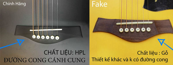 ngựa đàn của đàn guitar aucostic rosen chính hãng và fake