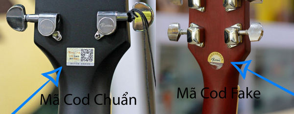 mã qr code của đàn guitar rosen chính hãng và fake