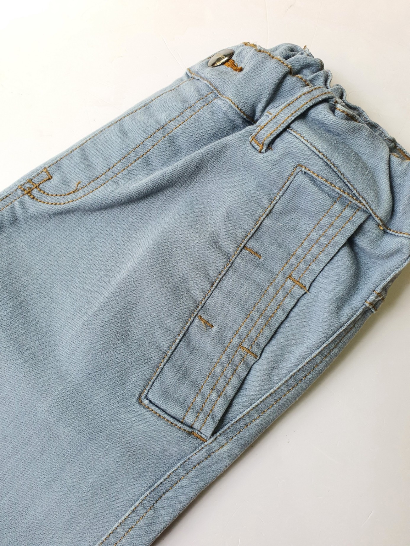 Quần short jean cho bé, cạp chun, 2 túi chéo, miệng túi to bản, 3 màu